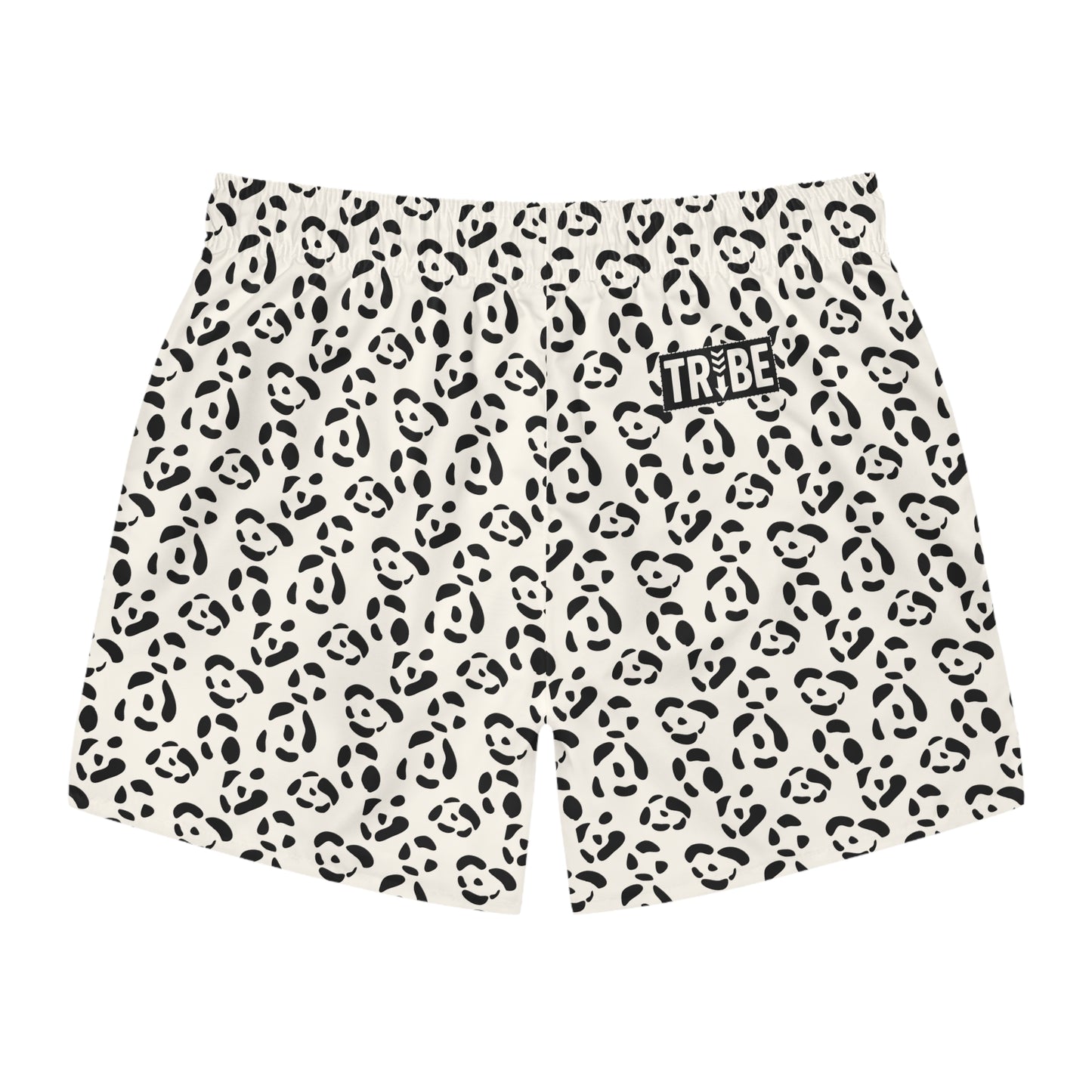 LEOPARD Imprinted 5-6" Inseam Swim Trunks - Bone