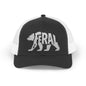 FERAL BEAR Snapback Trucker Cap - Bone Silhouette Design