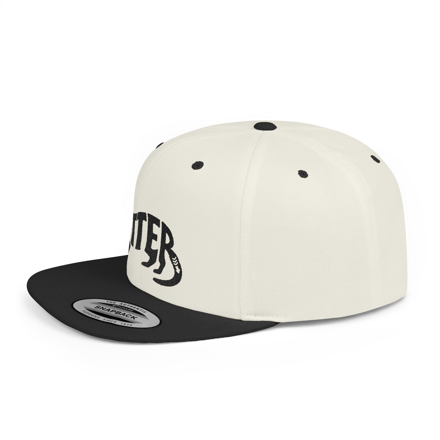 OTTER Flat Bill Snapback — Onyx Silhouette Design