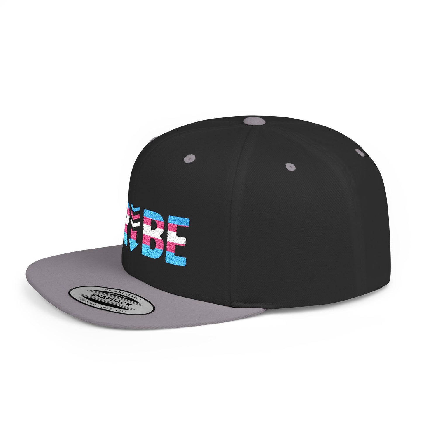 TRIBE Logo Flat Bill Snapback — Trans Pride Design