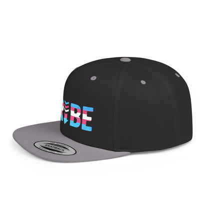TRIBE Logo Flat Bill Snapback — Trans Pride Design