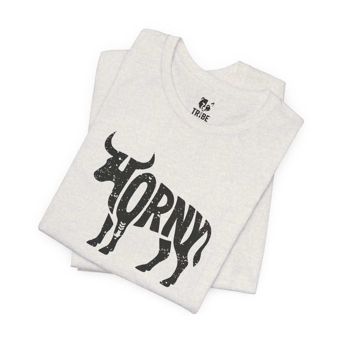 HORNY BULL Jersey Tee - Onyx Silhouette Design