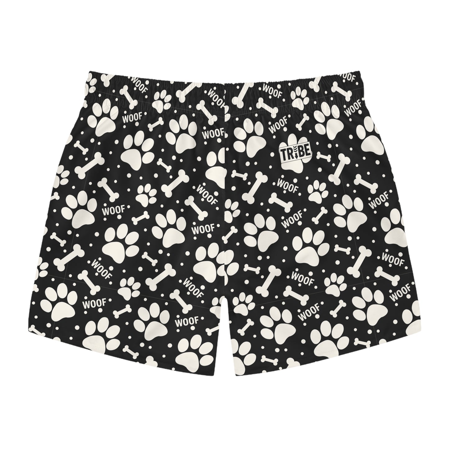 PAWFECT PUP Imprinted 5-6" Inseam Swim Trunks - Onyx