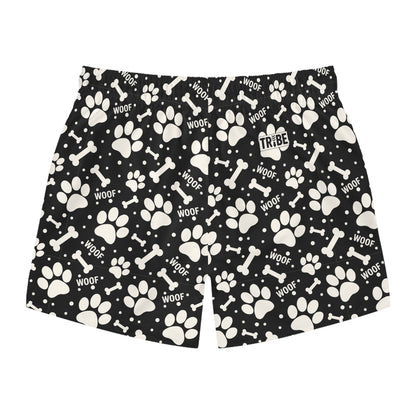 PAWFECT PUP Imprinted 5-6" Inseam Swim Trunks - Onyx