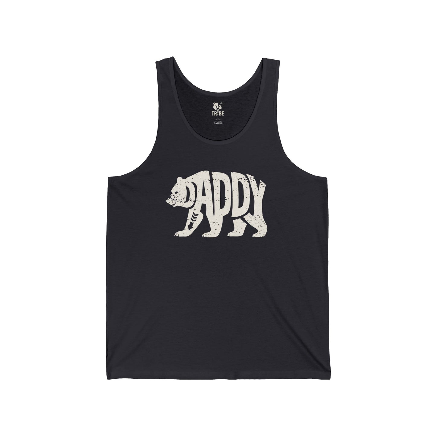 DADDY BEAR Jersey Tank - Bone Silhouette Design