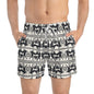 SPARTACUS Imprinted 5-6" Inseam Swim Trunks - Bone