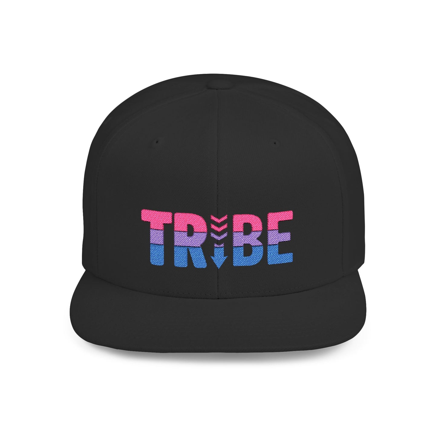 TRIBE Logo Flat Bill Snapback — Bisexual Pride Design