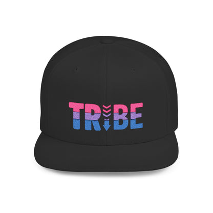 TRIBE Logo Flat Bill Snapback — Bisexual Pride Design