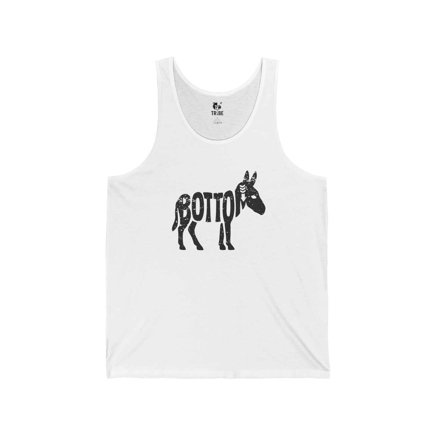 BOTTOM ASS Jersey Tank - Onyx Silhouette Design