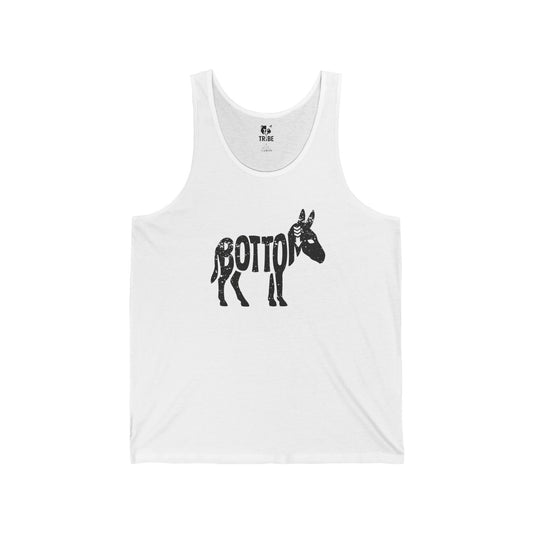 BOTTOM ASS Jersey Tank - Onyx Silhouette Design