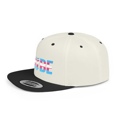 TRIBE Logo Flat Bill Snapback — Trans Pride Design