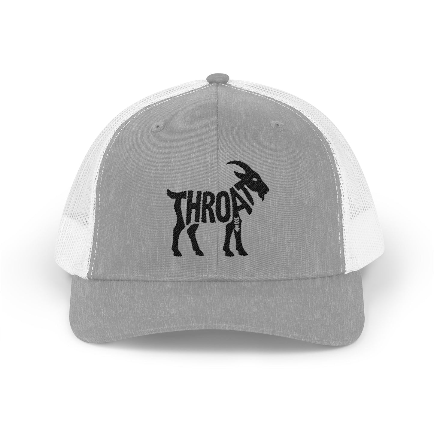 THROAT GOAT Snapback Trucker Cap - Onyx Silhouette Design