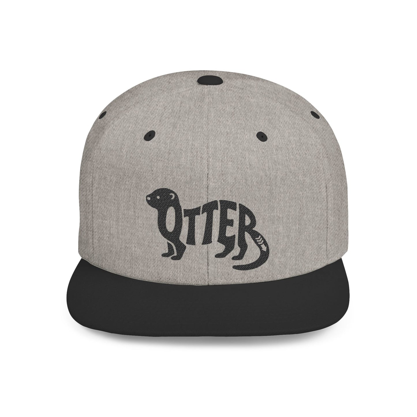 OTTER Flat Bill Snapback — Onyx Silhouette Design