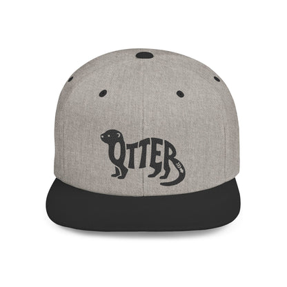 OTTER Flat Bill Snapback — Onyx Silhouette Design