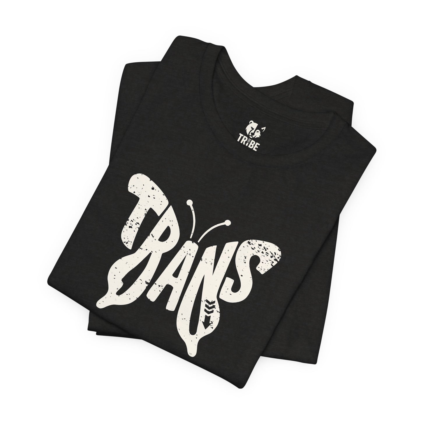 TRANS BUTTERFLY Jersey Tee - Bone Silhouette Design
