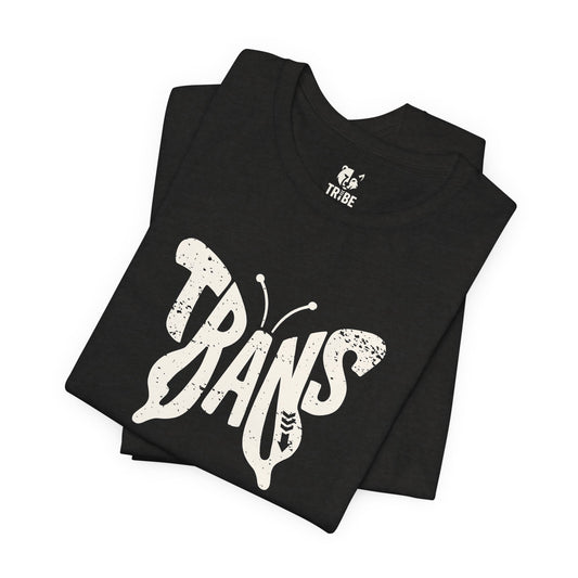 TRANS BUTTERFLY Jersey Tee - Bone Silhouette Design
