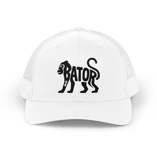 MONKEY BATOR Snapback Trucker Cap - Onyx Silhouette Design