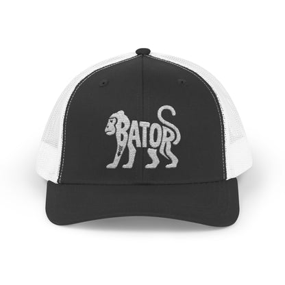 MONKEY BATOR Snapback Trucker Cap - Bone Silhouette Design