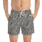 ZEBRA Imprinted 5-6" Inseam Swim Trunks - Onyx