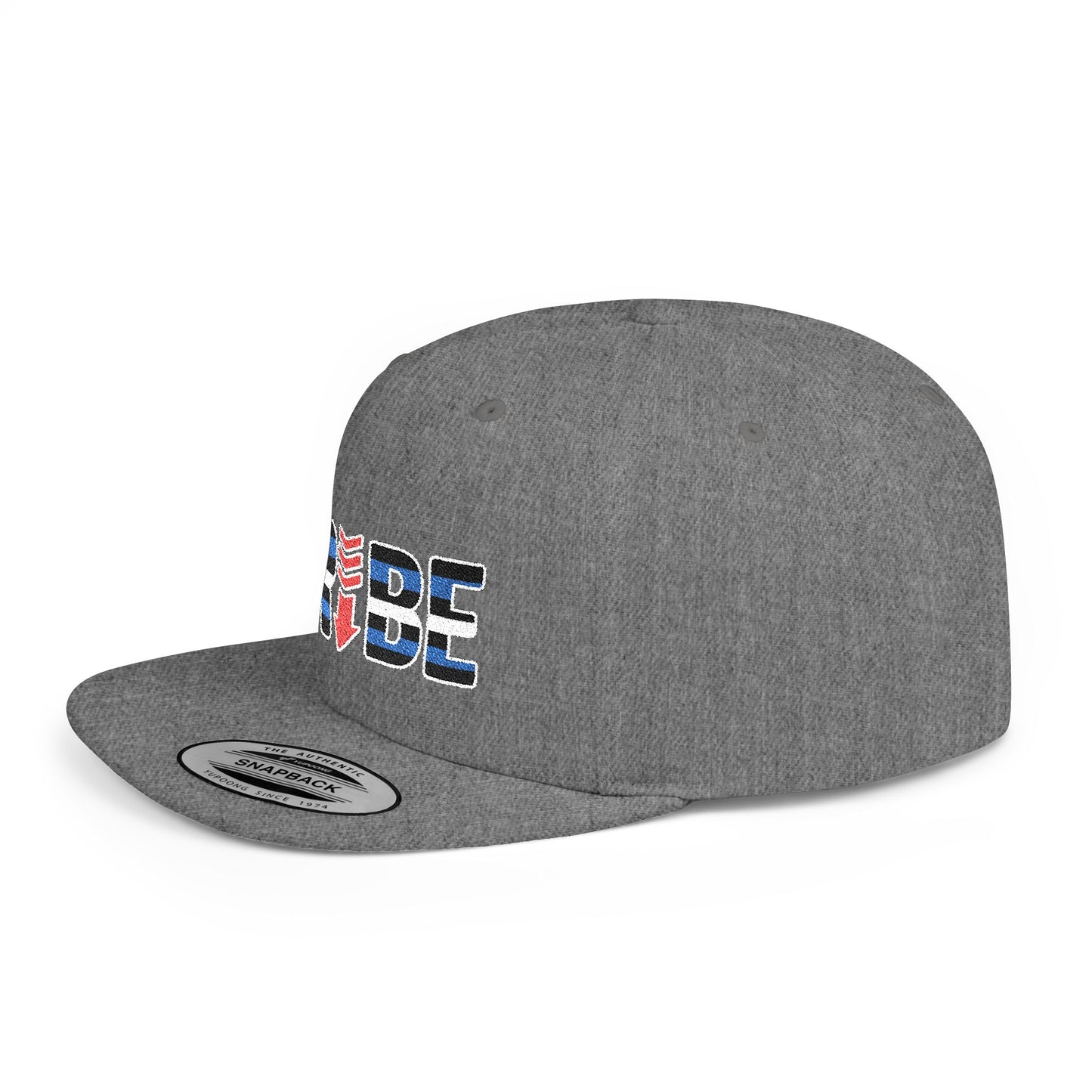 TRIBE Logo Flat Bill Snapback — Leather & Pup Pride Design