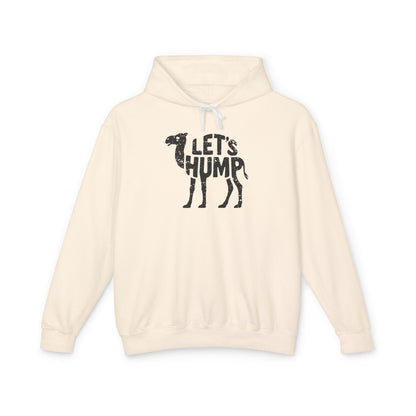LET'S HUMP Lightweight Hoodie - Onyx Silhouette Design