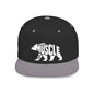 MUSCLE BEAR Flat Bill Snapback — Bone Silhouette Design