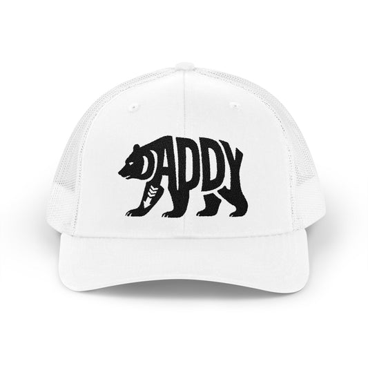 DADDY BEAR Snapback Trucker Cap - Onyx Silhouette Design