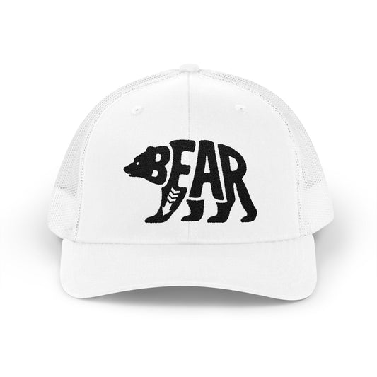 BEAR Snapback Trucker Cap - Onyx Silhouette Design