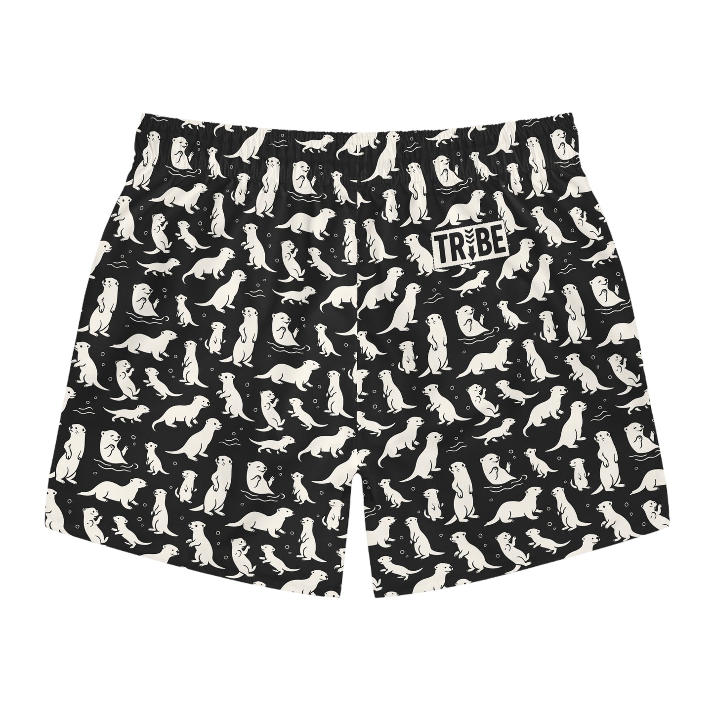OTTERLY ADORABLE Imprinted 5-6" Inseam Swim Trunks - Onyx