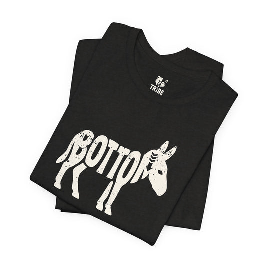 BOTTOM ASS Jersey Tee - Bone Silhouette Design