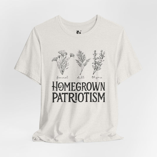 HOMEGROWN PATRIOTISM Jersey Tee - Onyx Design