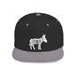 BOTTOM ASS Flat Bill Snapback — Bone Silhouette Design