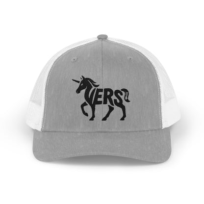 VERS UNICORN Snapback Trucker Cap - Onyx Silhouette Design