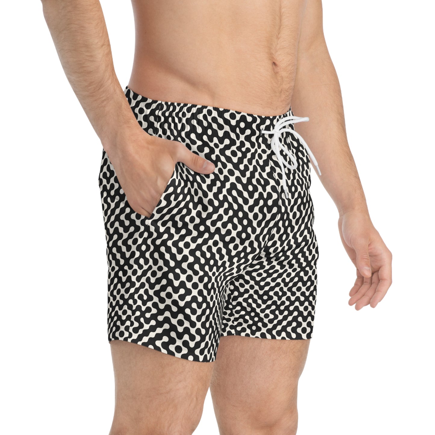 FLUX Imprinted 5-6" Inseam Swim Trunks - Onyx