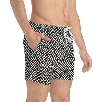 FLUX Imprinted 5-6" Inseam Swim Trunks - Onyx