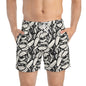 SHIT IS BANANAS Imprinted 5-6" Inseam Swim Trunks - Onyx