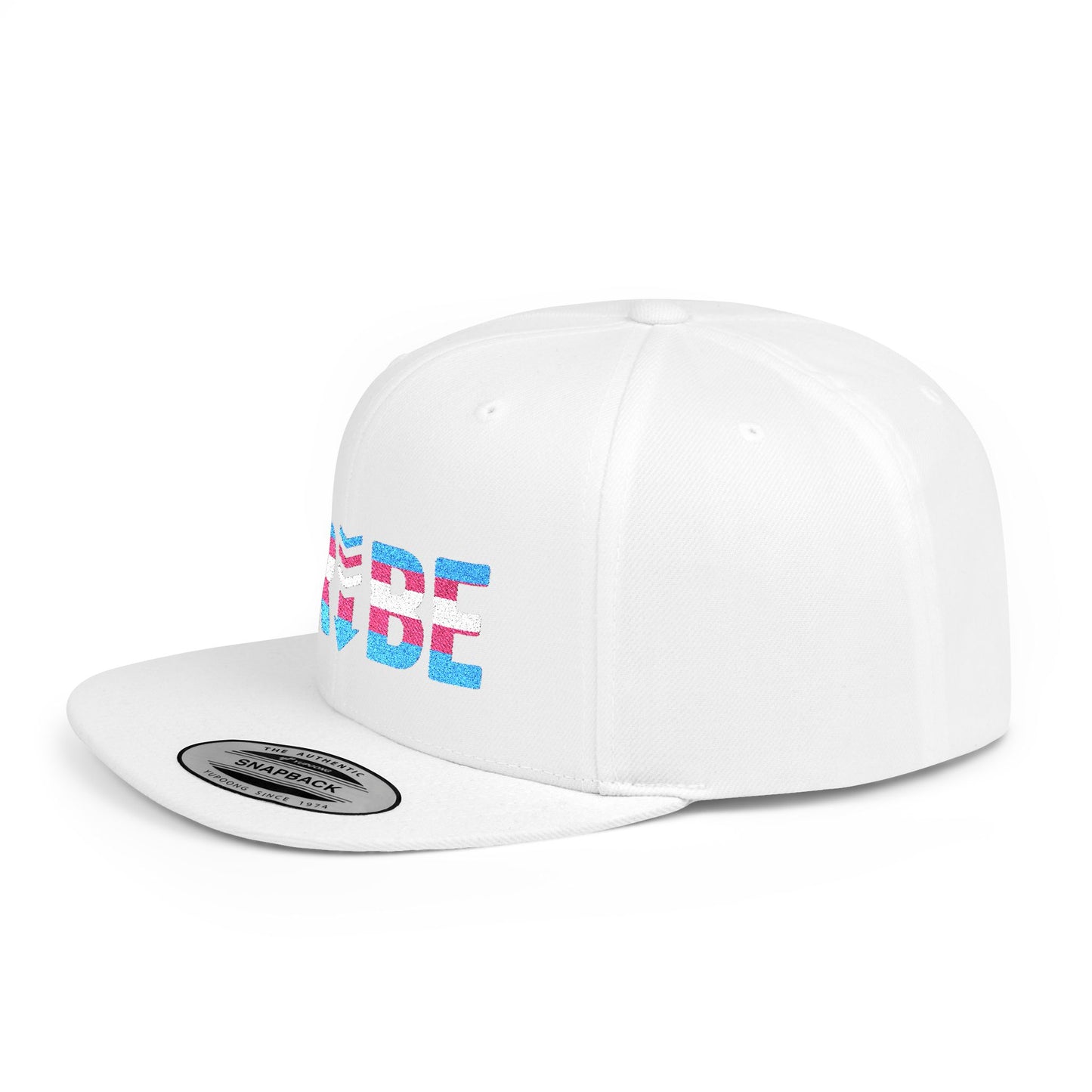 TRIBE Logo Flat Bill Snapback — Trans Pride Design