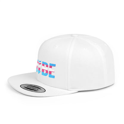 TRIBE Logo Flat Bill Snapback — Trans Pride Design