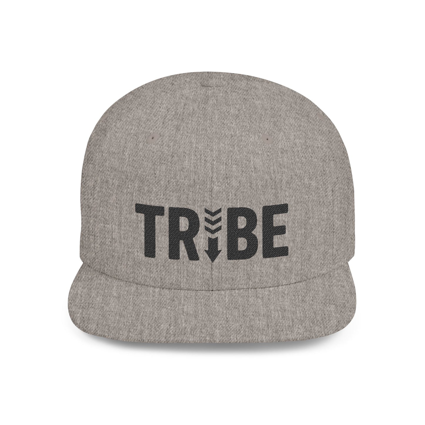 TRIBE Logo Flat Bill Snapback — Onyx Design