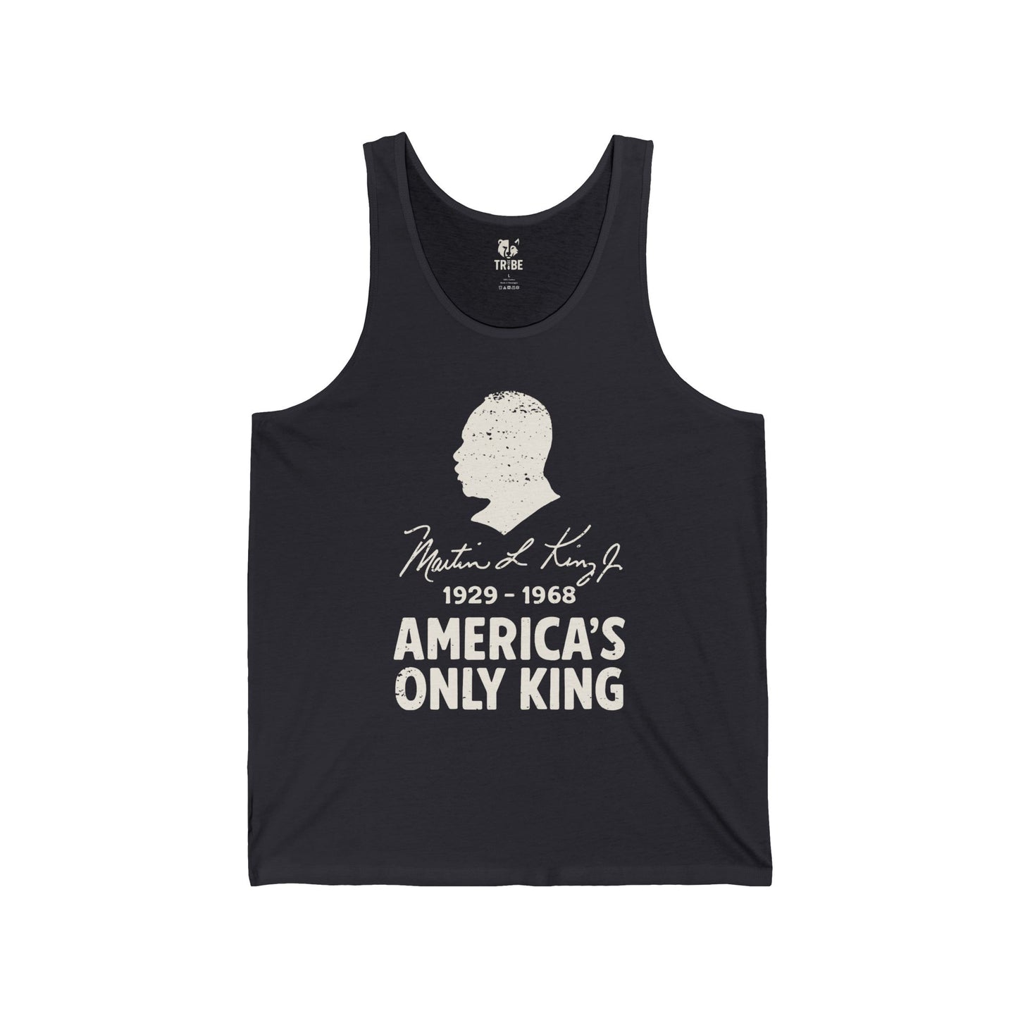 AMERICA'S ONLY KING Jersey Tank - Bone Silhouette Design