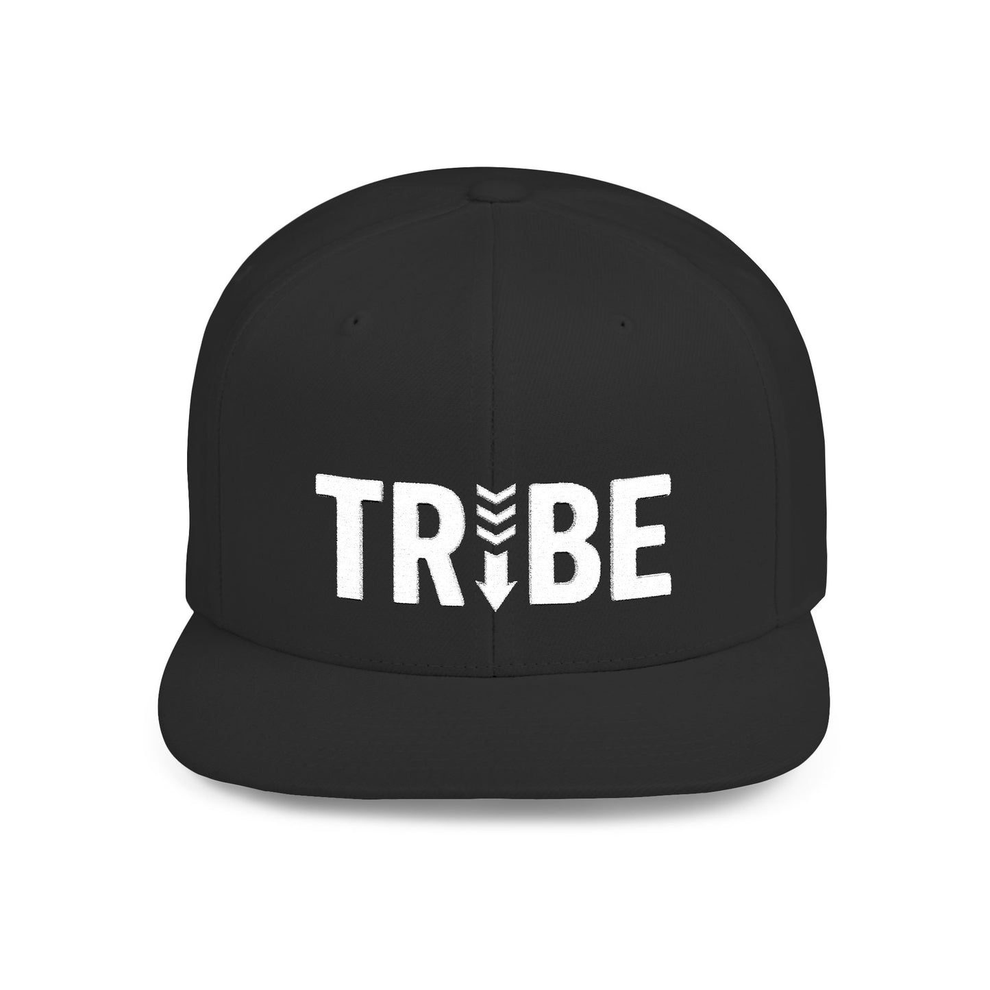 TRIBE Logo Flat Bill Snapback — Bone Design