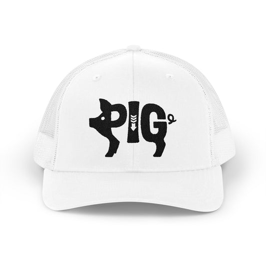 PIG Snapback Trucker Cap - Onyx Silhouette Design
