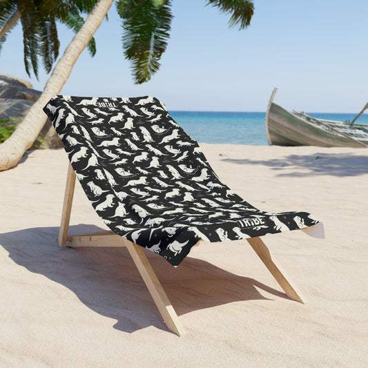OTTER ADORABLE Beach Towel - Onyx