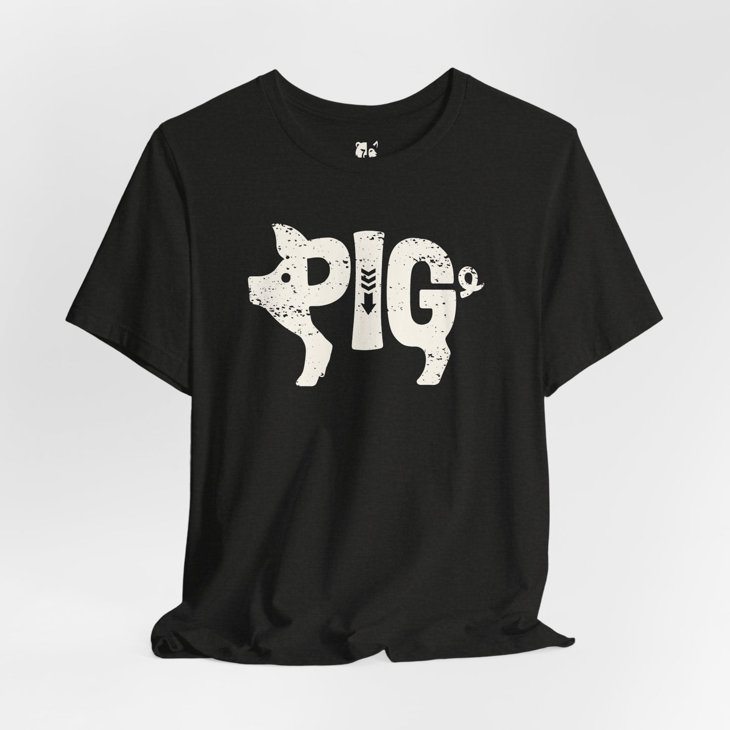 PIG Jersey Tee - Bone Silhouette Design