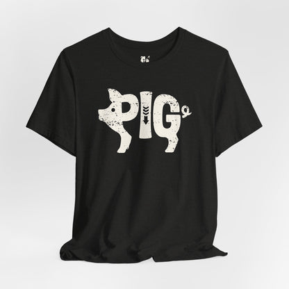 PIG Jersey Tee - Bone Silhouette Design