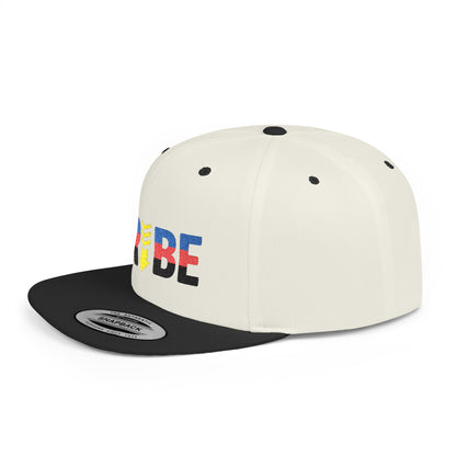 TRIBE Logo Flat Bill Snapback — Polyamory Pride Design