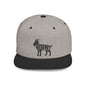 HORNY GOAT Flat Bill Snapback — Onyx Silhouette Design