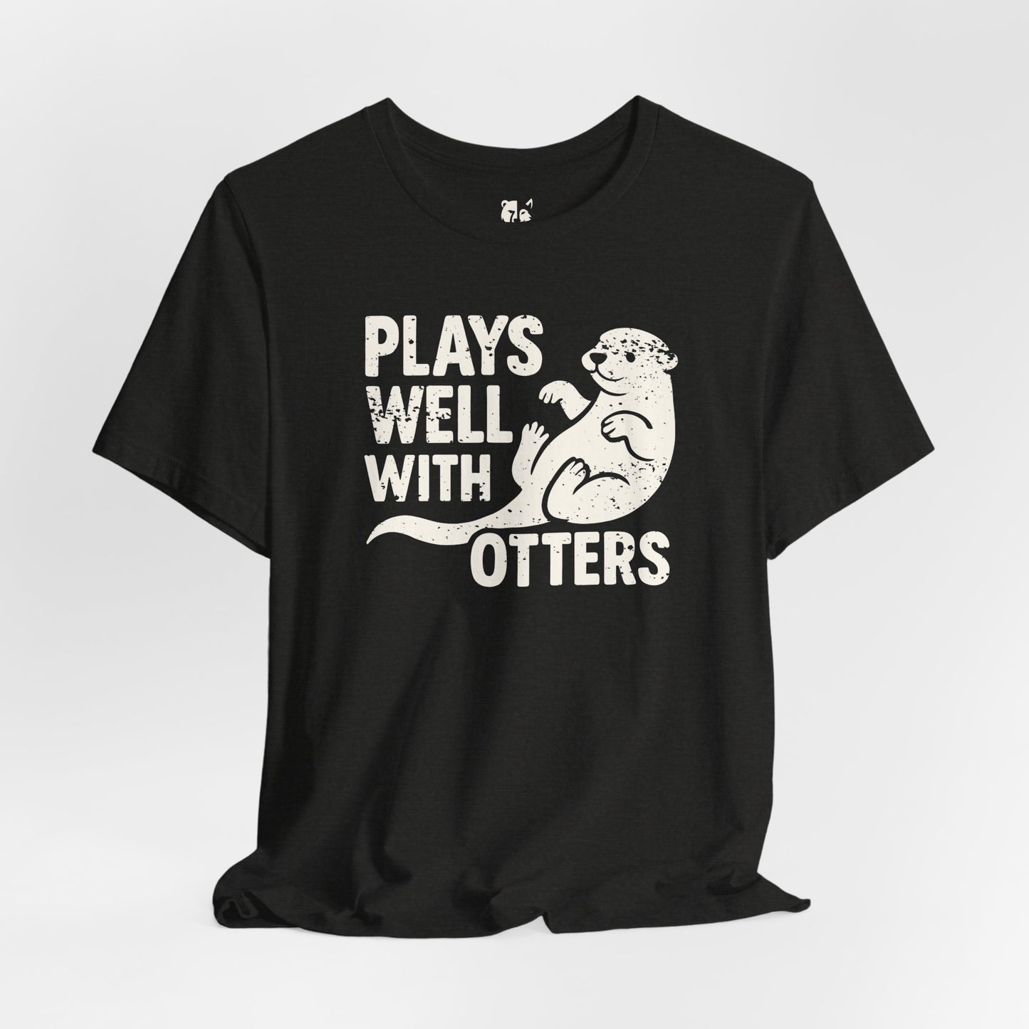 PLAYS WELL WITH OTTERS Jersey Tee - Bone Design