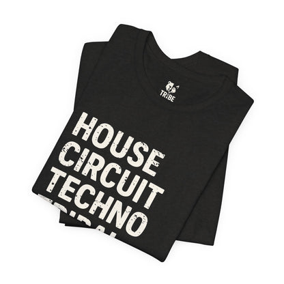 DANCE MUSIC TRIBALIST Jersey Tee - Bone Design