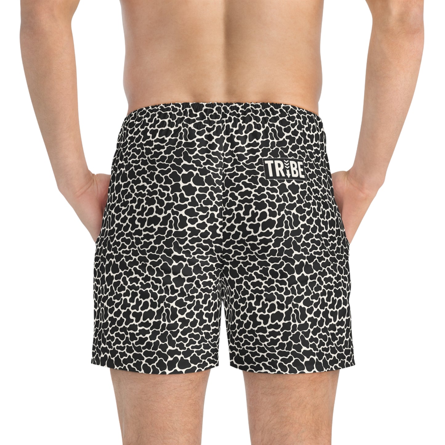 FERAL Imprinted 5-6" Inseam Swim Trunks - Onyx